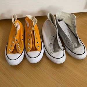 2 pairs Women’s size 7.5 Converse all star high tops